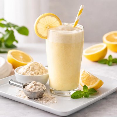 Lemon protein shake
