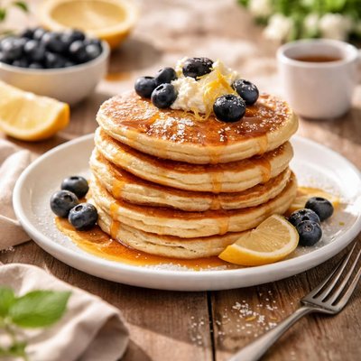 Lemon ricotta pancakes