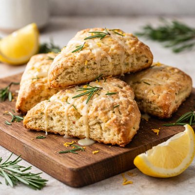 Lemon rosemary scone