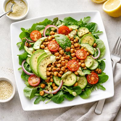 Lemon tahini salad