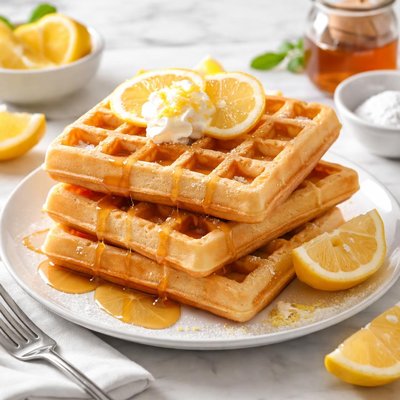 Lemon waffles