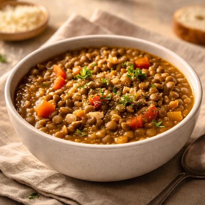 Lentil and barley soup