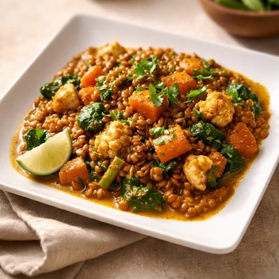 Lentil and vegetable curry
