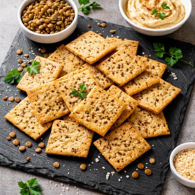 Lentil crackers