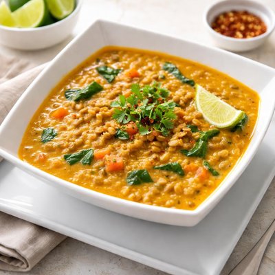 Lentil curry coconut soup