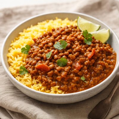 Lentil curry rice