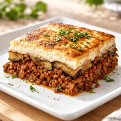 Lentil moussaka