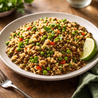 Lentil peas and rice
