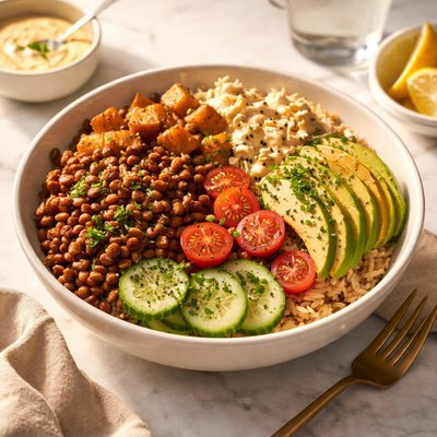 Lentil rice bowl