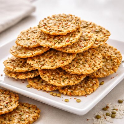Lentil rice cracker