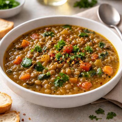 Lentil soup homemade