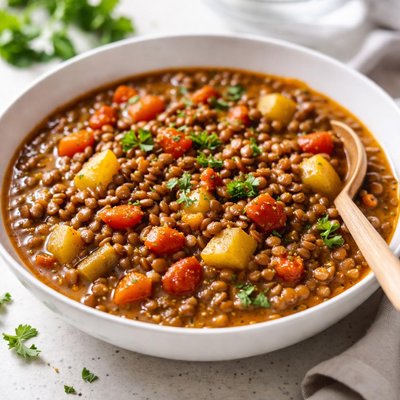 Lentil stew with vegetables