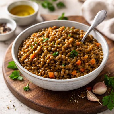 Lentils cooked