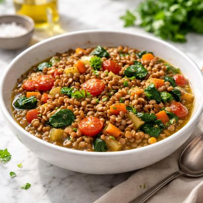 Lentils with vegetables