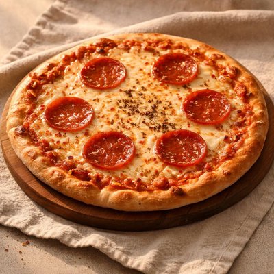 Less pepperoni pizza