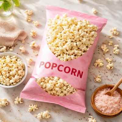 Lesserevil organic popcorn pink himalayn salt
