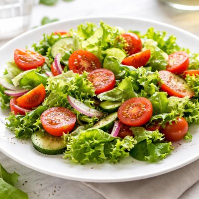 Lettuce and tomato salad