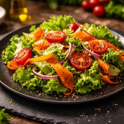 生菜胡萝卜番茄沙拉