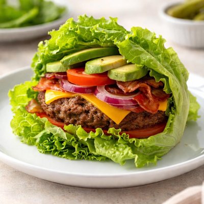 Lettuce wrap burger