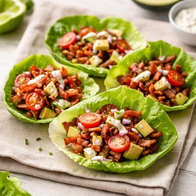 Lettuce wraps with bacon