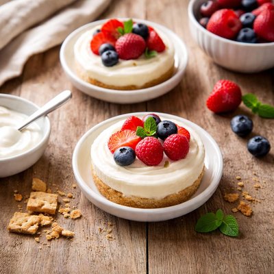 Light and fit greek yogurt cheesecake
