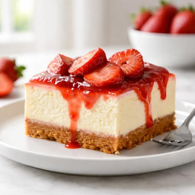 Light and fit strawberry cheesecake