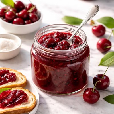Light cherry jam
