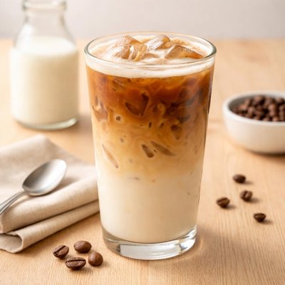 Light milk latte