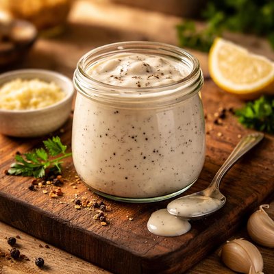 Light parmesan pepper ranch dressing