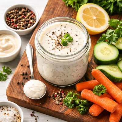 Light peppercorn ranch dressing