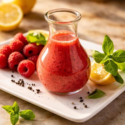 Light raspberry vinaigrette dressing