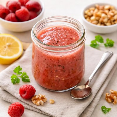 Light raspberry walnut vinaigrette