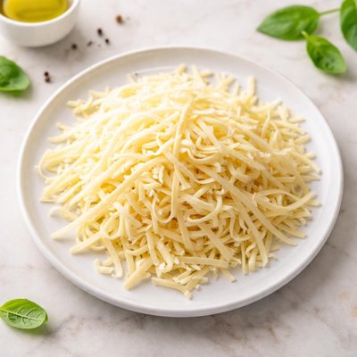 Queso rallado de mozzarella descremada clarificado