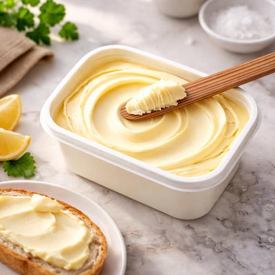 Light spreadable butter