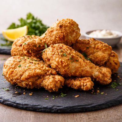 Lightly fried chicken