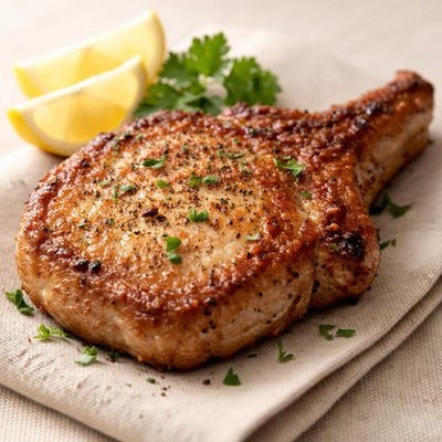 Lightly fried pork chop