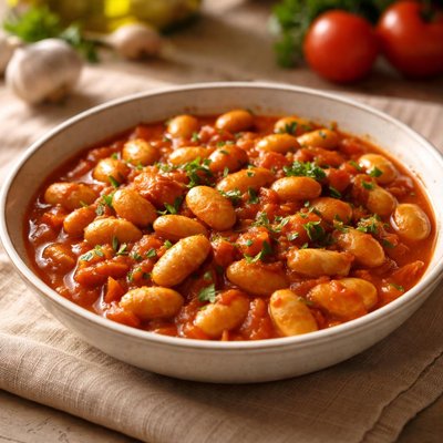 Lima beans in tomato sauce