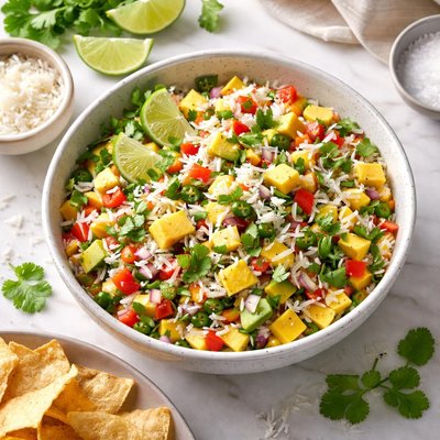 Lime coconut salsa