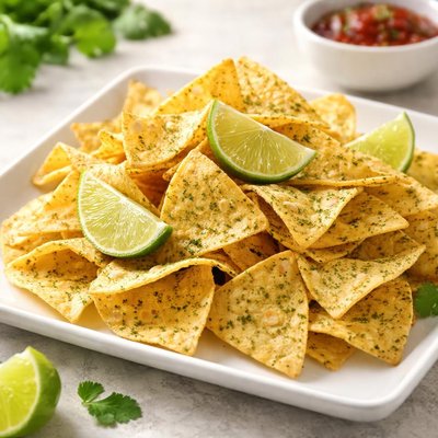 Lime corn chips