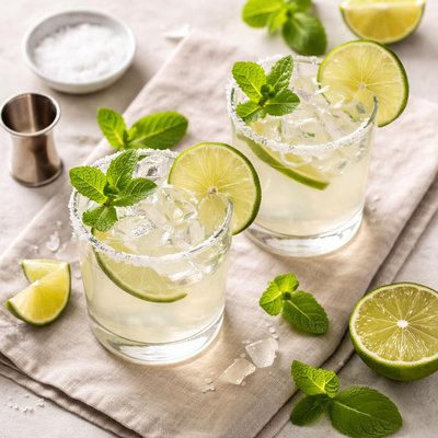 Lime vodka cocktail