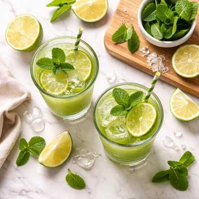 Limonada con hierbabuena