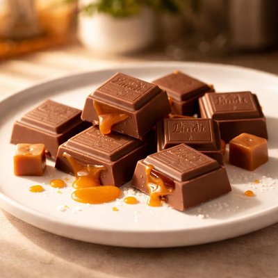 Lindt chocolate and caramel