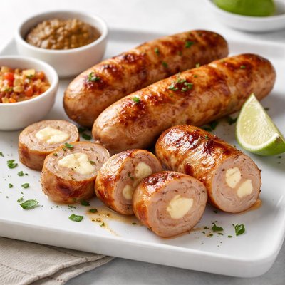 Linguica frango com queijo qualho