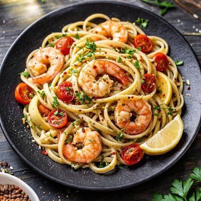 Linguine with white wine sauce