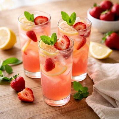 Lite strawberry lemonade