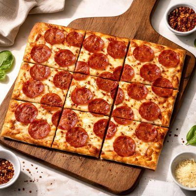 Little caesars thin crust pepperoni pizza