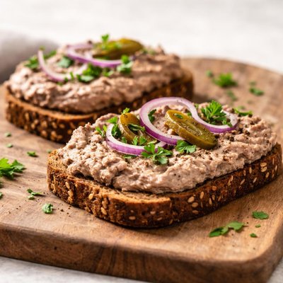 Liver pate on rye bread