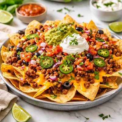 Loaded backed nachos
