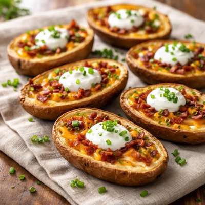 Loaded baked potato skins