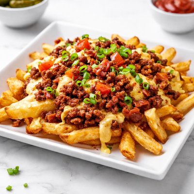 Loaded fries from just burger